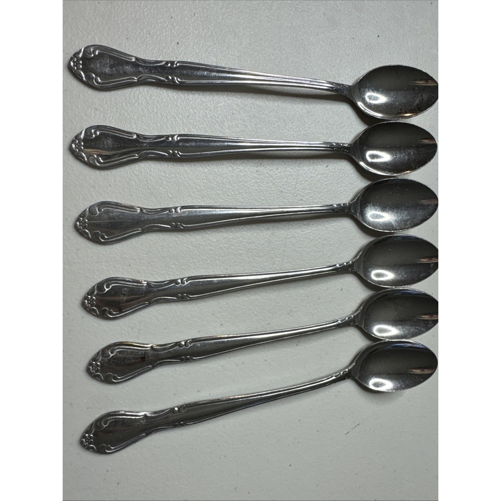 Oneida MELINDA JAPAN Flatware Salad Fork Stainless Steel Ice Tea Spoons (6) Bran